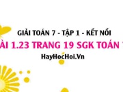 Bài 1.23 SGK Toán 7 tập 1 Kết nối tri thức